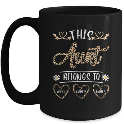 Personalized This Awesome Aunt Belongs To Custom Kids Name Leopard Aunt Mothers Day Birthday Christmas Mug | teecentury