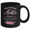 Personalized This Awesome Auntie Belongs To Custom Kids Name Floral Auntie Mothers Day Birthday Christmas Mug | teecentury