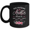 Personalized This Awesome Auntie Belongs To Custom Kids Name Floral Auntie Mothers Day Birthday Christmas Mug | teecentury