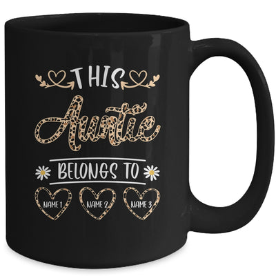 Personalized This Awesome Auntie Belongs To Custom Kids Name Leopard Auntie Mothers Day Birthday Christmas Mug | teecentury