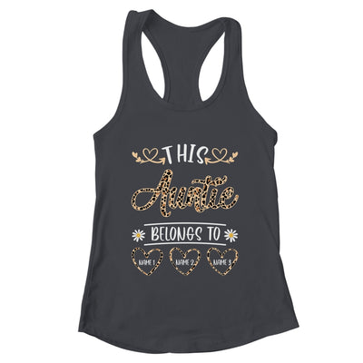 Personalized This Awesome Auntie Belongs To Custom Kids Name Leopard Auntie Mothers Day Birthday Christmas Shirt & Tank Top | teecentury