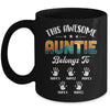 Personalized This Awesome Auntie Belongs To Custom Kids Name Vintage Mothers Day Birthday Christmas Mug | teecentury