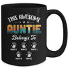 Personalized This Awesome Auntie Belongs To Custom Kids Name Vintage Mothers Day Birthday Christmas Mug | teecentury