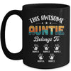 Personalized This Awesome Auntie Belongs To Custom Kids Name Vintage Mothers Day Birthday Christmas Mug | teecentury