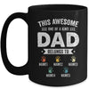 Personalized This Awesome Dad Belongs To Custom Kids Name Color Hand Fathers Day Birthday Christmas Mug | teecentury