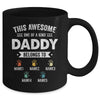 Personalized This Awesome Daddy Belongs To Custom Kids Name Color Hand Fathers Day Birthday Christmas Mug | teecentury