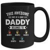Personalized This Awesome Daddy Belongs To Custom Kids Name Color Hand Fathers Day Birthday Christmas Mug | teecentury