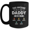 Personalized This Awesome Daddy Belongs To Custom Kids Name Color Hand Fathers Day Birthday Christmas Mug | teecentury
