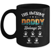 Personalized This Awesome Daddy Belongs To Custom Kids Name Vintage Fathers Day Birthday Christmas Mug | teecentury