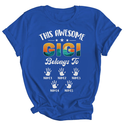 Personalized This Awesome Gigi Belongs To Custom Kids Name Vintage Mothers Day Birthday Christmas Shirt & Tank Top | teecentury