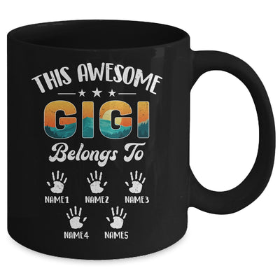 Personalized This Awesome Gigi Belongs To Custom Kids Name Vintage Mothers Day Birthday Christmas Mug | teecentury