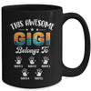 Personalized This Awesome Gigi Belongs To Custom Kids Name Vintage Mothers Day Birthday Christmas Mug | teecentury