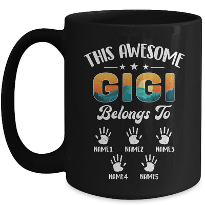 Personalized This Awesome Gigi Belongs To Custom Kids Name Vintage Mothers Day Birthday Christmas Mug | teecentury