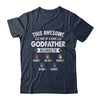 Personalized This Awesome Godfather Belongs To Custom Kids Name Color Hand Fathers Day Birthday Christmas Shirt & Hoodie | teecentury