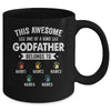 Personalized This Awesome Godfather Belongs To Custom Kids Name Color Hand Fathers Day Birthday Christmas Mug | teecentury