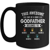 Personalized This Awesome Godfather Belongs To Custom Kids Name Color Hand Fathers Day Birthday Christmas Mug | teecentury