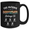 Personalized This Awesome Godfather Belongs To Custom Kids Name Vintage Fathers Day Birthday Christmas Mug | teecentury