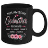Personalized This Awesome Godmother Belongs To Custom Kids Name Floral Mothers Day Birthday Christmas Mug | teecentury