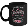 Personalized This Awesome Godmother Belongs To Custom Kids Name Floral Mothers Day Birthday Christmas Mug | teecentury