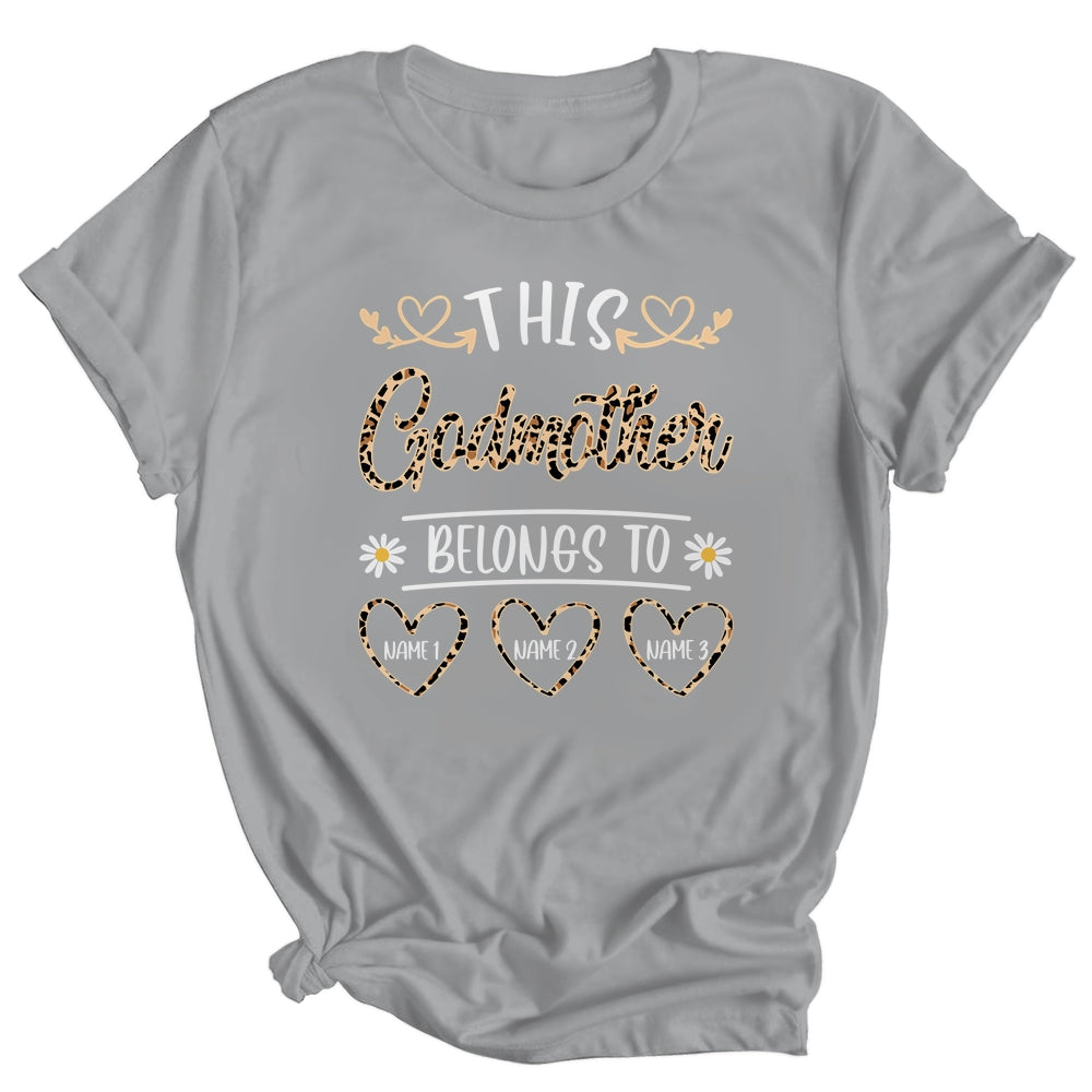 Personalized This Awesome Godmother Belongs To Custom Kids Name Leopard Mothers Day Birthday Christmas Shirt & Tank Top | teecentury