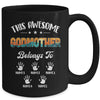 Personalized This Awesome Godmother Belongs To Custom Kids Name Vintage Mothers Day Birthday Christmas Mug | teecentury