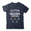 Personalized This Awesome Grampa Belongs To Custom Kids Name Color Hand Fathers Day Birthday Christmas Shirt & Hoodie | teecentury