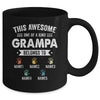 Personalized This Awesome Grampa Belongs To Custom Kids Name Color Hand Fathers Day Birthday Christmas Mug | teecentury
