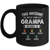 Personalized This Awesome Grampa Belongs To Custom Kids Name Color Hand Fathers Day Birthday Christmas Mug | teecentury