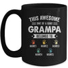 Personalized This Awesome Grampa Belongs To Custom Kids Name Color Hand Fathers Day Birthday Christmas Mug | teecentury