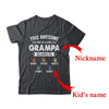 Personalized This Awesome Grampa Belongs To Custom Kids Name Color Hand Fathers Day Birthday Christmas Shirt & Hoodie | Custom | teecentury
