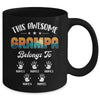 Personalized This Awesome Grampa Belongs To Custom Kids Name Vintage Fathers Day Birthday Christmas Mug | teecentury