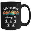 Personalized This Awesome Grampa Belongs To Custom Kids Name Vintage Fathers Day Birthday Christmas Mug | teecentury