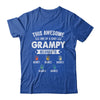 Personalized This Awesome Grampy Belongs To Custom Grandkids Name Color Hand Fathers Day Birthday Christmas Shirt & Hoodie | teecentury