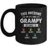 Personalized This Awesome Grampy Belongs To Custom Grandkids Name Color Hand Fathers Day Birthday Christmas Mug | teecentury