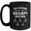 Personalized This Awesome Grampy Belongs To Custom Grandkids Name Color Hand Fathers Day Birthday Christmas Mug | teecentury