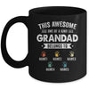 Personalized This Awesome Grandad Belongs To Custom Grandkids Name Color Hand Fathers Day Birthday Christmas Mug | teecentury