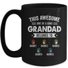 Personalized This Awesome Grandad Belongs To Custom Grandkids Name Color Hand Fathers Day Birthday Christmas Mug | teecentury