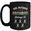 Personalized This Awesome Grandad Belongs To Custom Kids Name Vintage Fathers Day Birthday Christmas Mug | teecentury