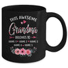 Personalized This Awesome Grandma Belongs To Custom Kids Name Floral Grandma Mothers Day Birthday Christmas Mug | teecentury