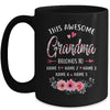Personalized This Awesome Grandma Belongs To Custom Kids Name Floral Grandma Mothers Day Birthday Christmas Mug | teecentury