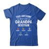 Personalized This Awesome Grandpa Belongs To Custom Grandkids Name Color Hand Fathers Day Birthday Christmas Shirt & Hoodie | teecentury