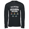 Personalized This Awesome Grandpa Belongs To Custom Grandkids Name Color Hand Fathers Day Birthday Christmas Shirt & Hoodie | teecentury