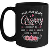 Personalized This Awesome Granny Belongs To Custom Kids Name Floral Granny Mothers Day Birthday Christmas Mug | teecentury