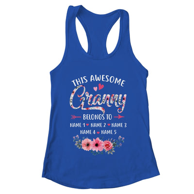 Personalized This Awesome Granny Belongs To Custom Kids Name Floral Granny Mothers Day Birthday Christmas Shirt & Tank Top | teecentury
