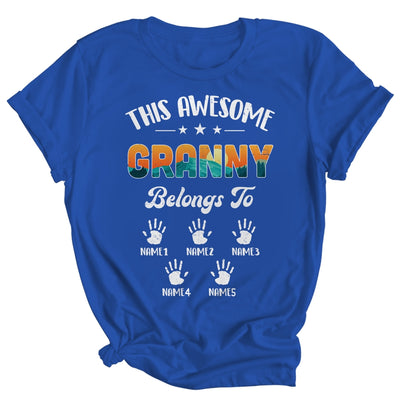 Personalized This Awesome Granny Belongs To Custom Kids Name Vintage Mothers Day Birthday Christmas Shirt & Tank Top | teecentury