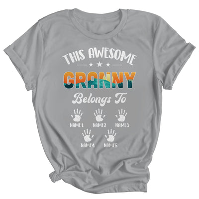 Personalized This Awesome Granny Belongs To Custom Kids Name Vintage Mothers Day Birthday Christmas Shirt & Tank Top | teecentury