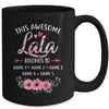 Personalized This Awesome Lala Belongs To Custom Kids Name Floral Lala Mothers Day Birthday Christmas Mug | teecentury