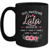 Personalized This Awesome Lala Belongs To Custom Kids Name Floral Lala Mothers Day Birthday Christmas Mug | teecentury