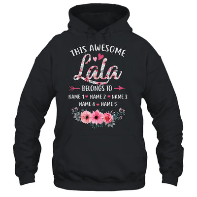 Personalized This Awesome Lala Belongs To Custom Kids Name Floral Lala Mothers Day Birthday Christmas Shirt & Tank Top | teecentury