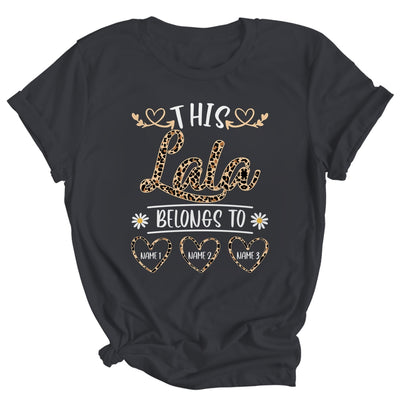 Personalized This Awesome Lala Belongs To Custom Kids Name Leopard Lala Mothers Day Birthday Christmas Shirt & Tank Top | teecentury